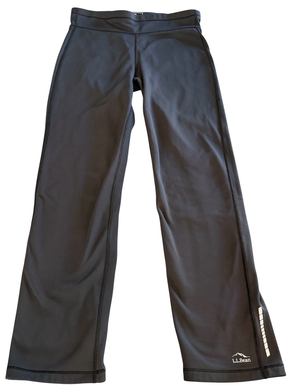 LL Bean Womens Black Athletic Pants Size Medium Pull On EUC
